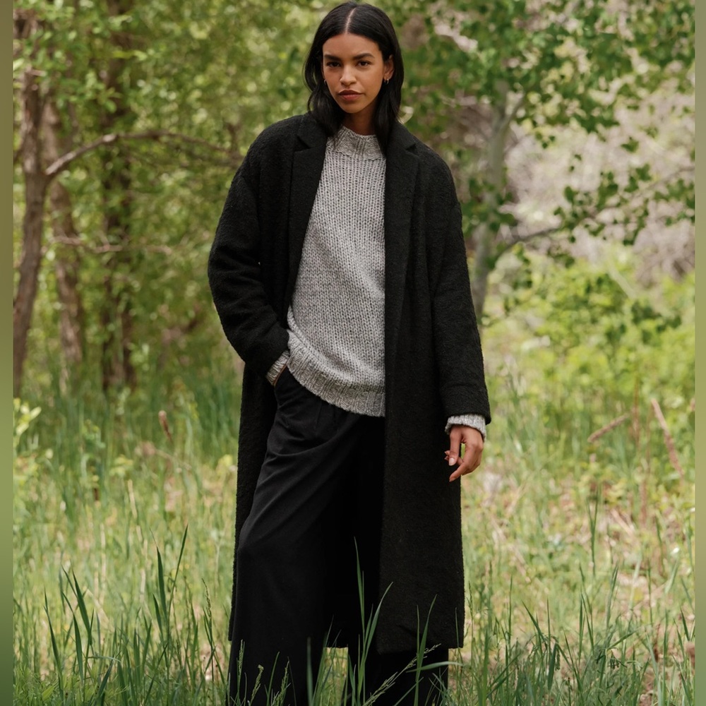 Jenni Kayne Jacquard Overcoat Small black Coat